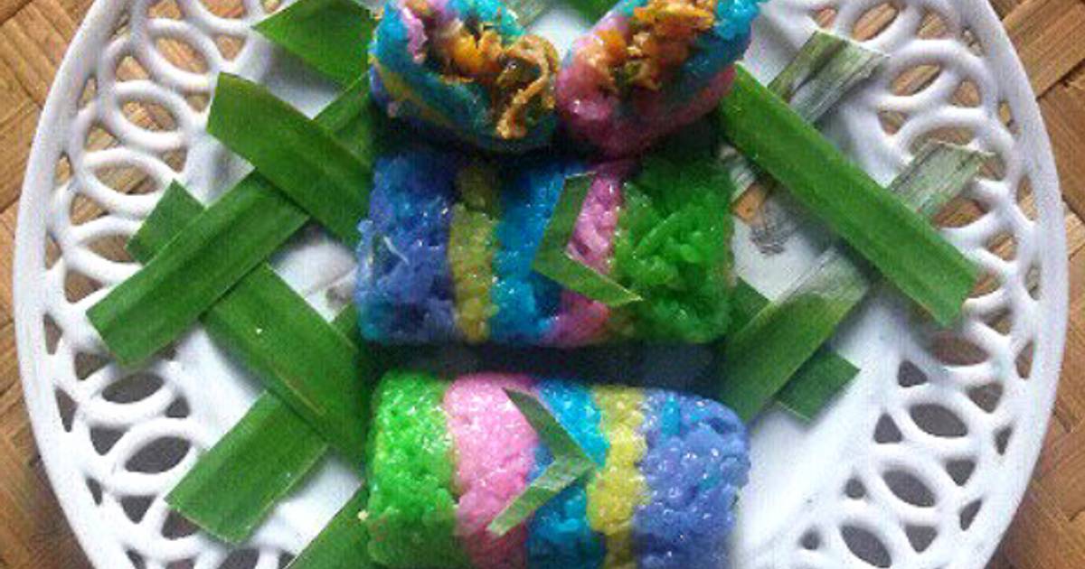 Resep Lemper Ayam Rainbow bumbu gule super Laziizz enakx 😚😚 ala Ma Bebie