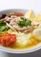 Bubur ayam kuah kuning