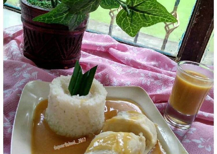 resep masakan Ketan Duren saus kinca