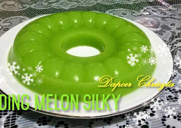 resep lengkap untuk Puding Melon Silky