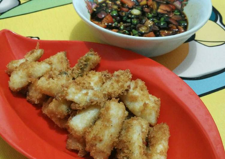resep lengkap untuk Crispy Fish Fingers (Gurame Tepung Roti) ala Chef Uniekok