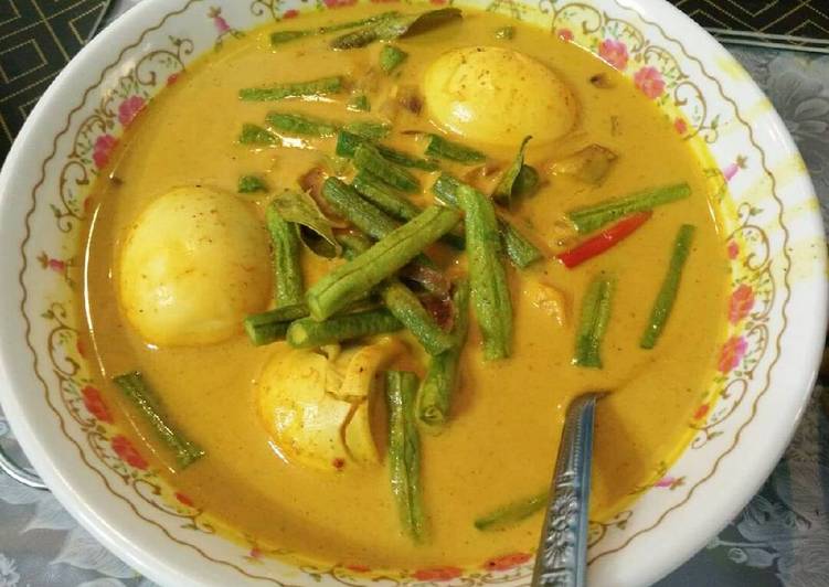 resep makanan Telur gule plus kacang panjang