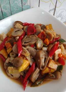 Tumis Jamur Merang Tahu