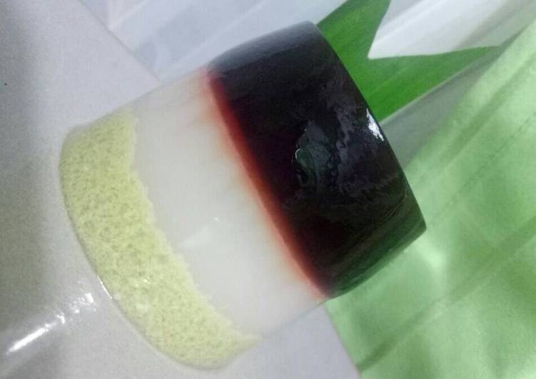 gambar untuk resep Puding lumut lapis choclate tanpa santan