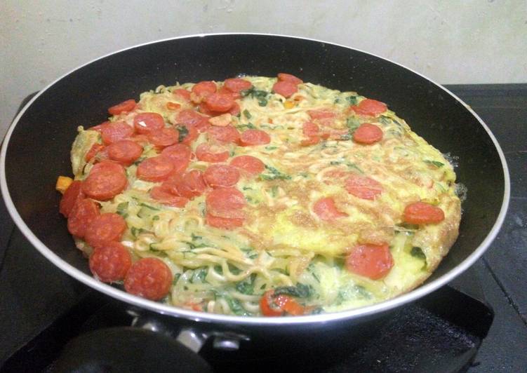 resep masakan Omelet Sayur dan Sosis