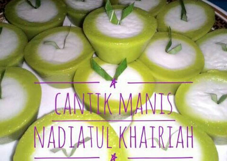 Resep Kue cantik manis pandan nona cantik talam pandan 