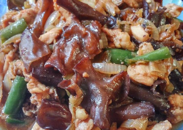 resep lengkap untuk Chicken Mushroom Teriyaki served with Vegetable Salad