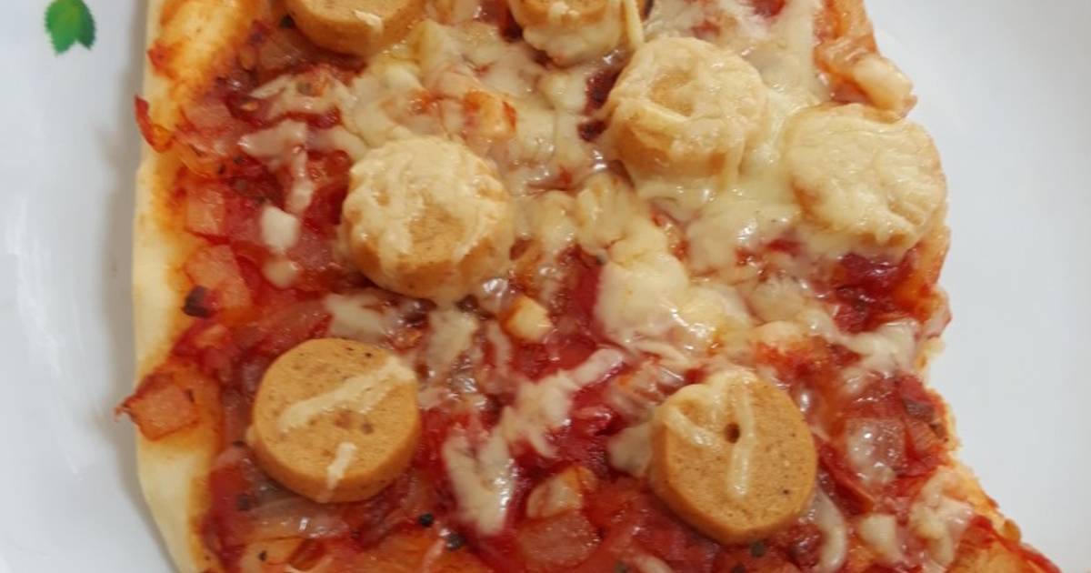 112 resep  pizza sosis keju lumer  enak dan sederhana Cookpad