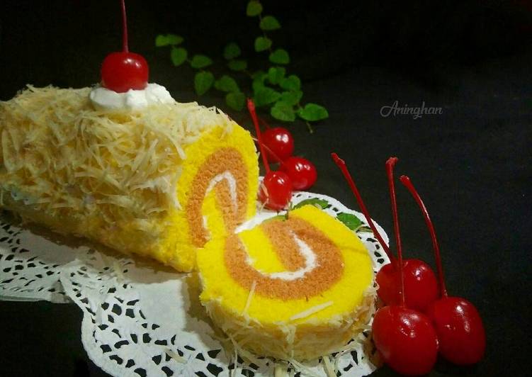 resep masakan Japanese Roll Cake Kukus keju#Pr_recookanekabolkus