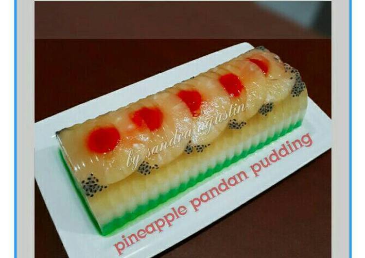 gambar untuk cara membuat Pineapple Pandan Pudding