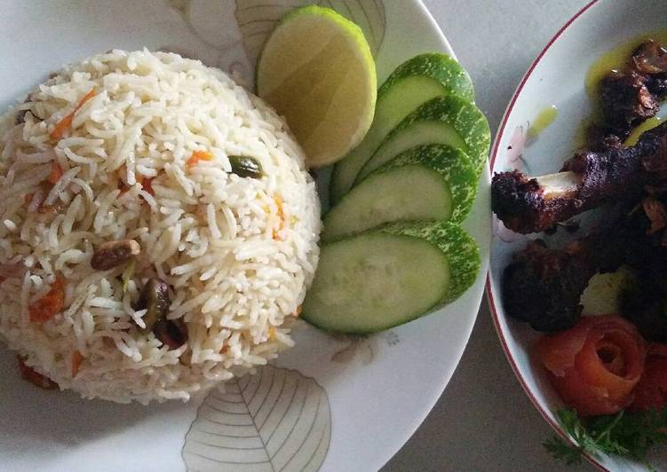 resep makanan Plain Rice Pulao