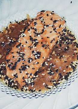 Salmon saus madu
