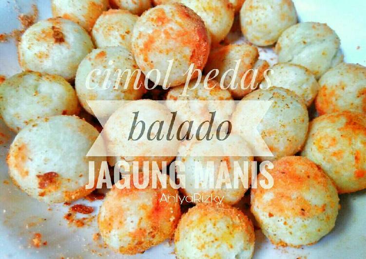 cara membuat Cimol pedas manis balado (anti kempes)