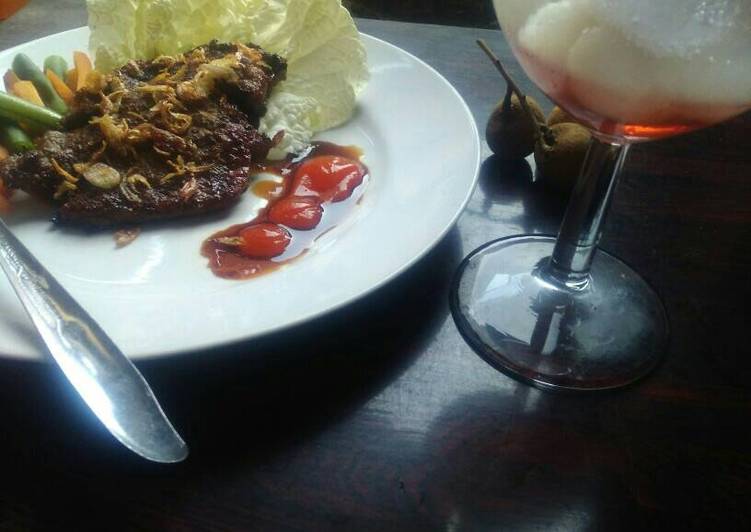 cara membuat Steak daging sapi panggang #kitaberbagi