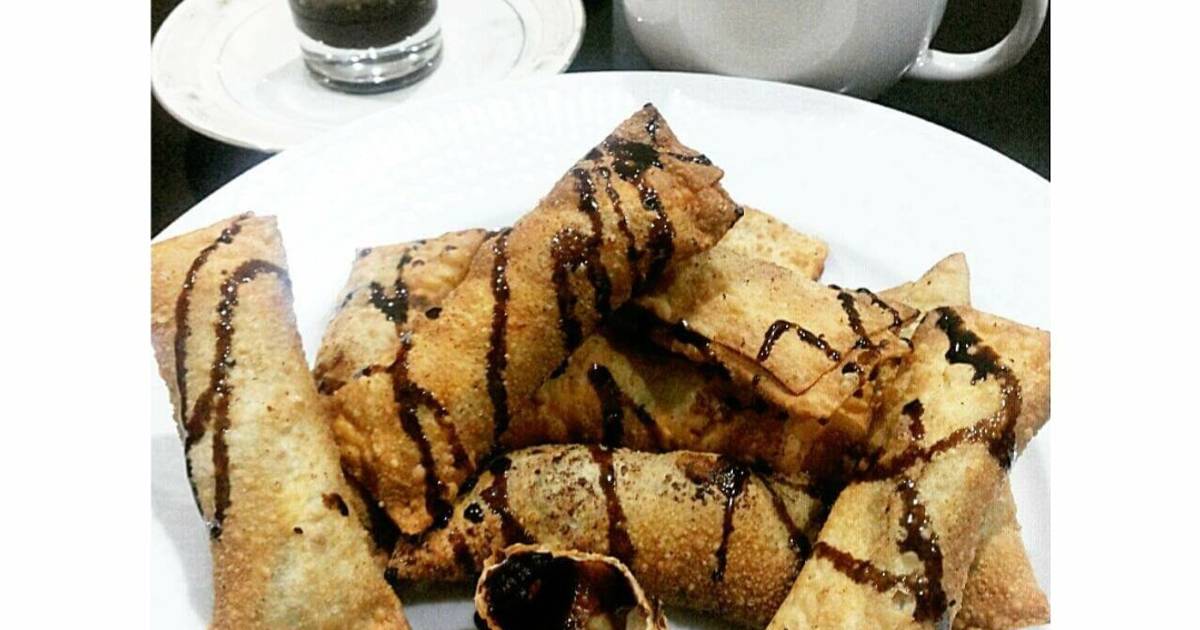 Resep Banana Chocolate Spring Rolls