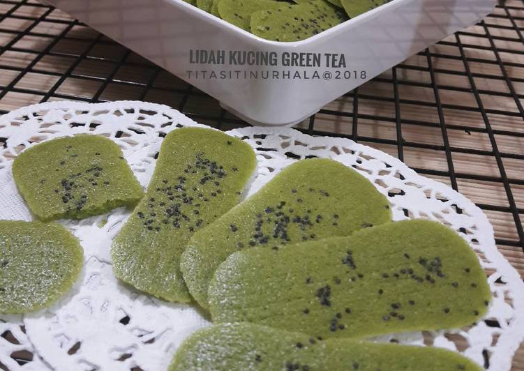 resep Lidah kucing green tea