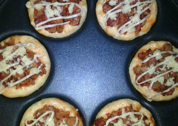 resep masakan Mini Pizza Crunchy (Teflon)