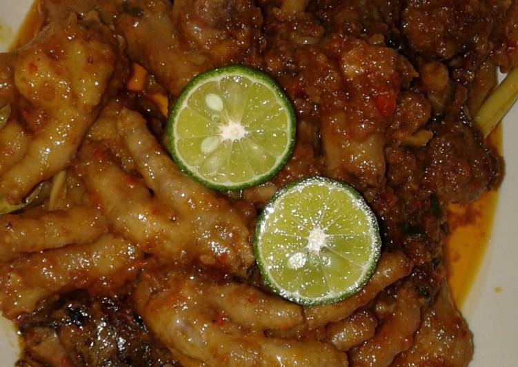 resep lengkap untuk ceker mercon (pedas asam manis)