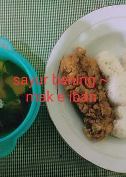 Sayur bening 'baylake' (bayam labu kemangi