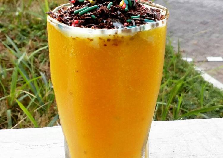 Resep Mango juice + chocolate By adinda seprinita
