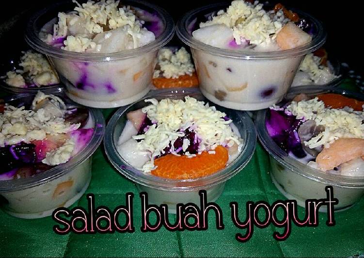 cara membuat Salat buah yogurt