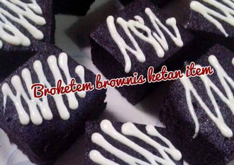 resep masakan Brownis kukus ketan hitam