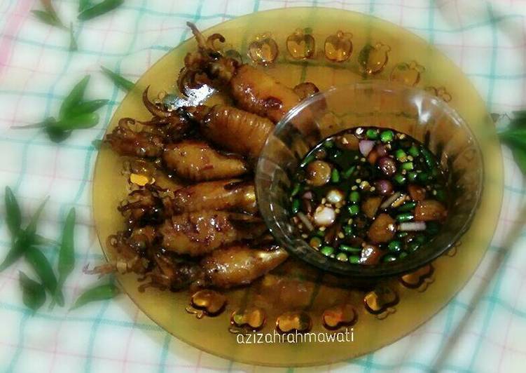 cara membuat Cumi bakar sambel kecap