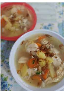 Sop Ayam Kembang Tahu Simple
