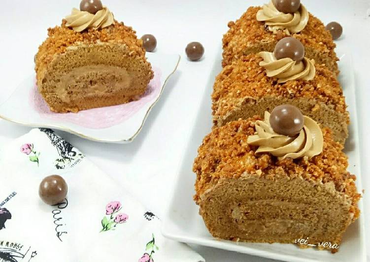 resep makanan Bolu Gulung Mocca Nougat