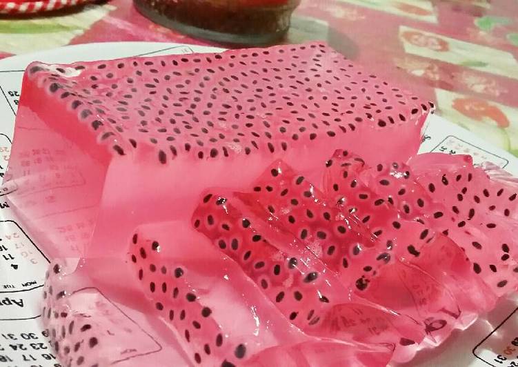 Resep Agar-agar telasih simple Kiriman dari Bunga Anggraini