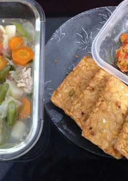 Menu 12ribu (sayur sop,tempe goreng,sambal korek)