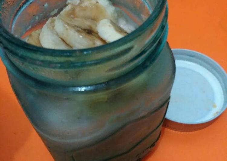 resep masakan Banana Berry Overnight Oat