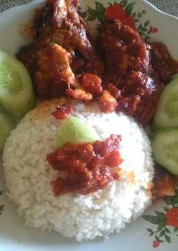 Nasi ayam penyet cetarr