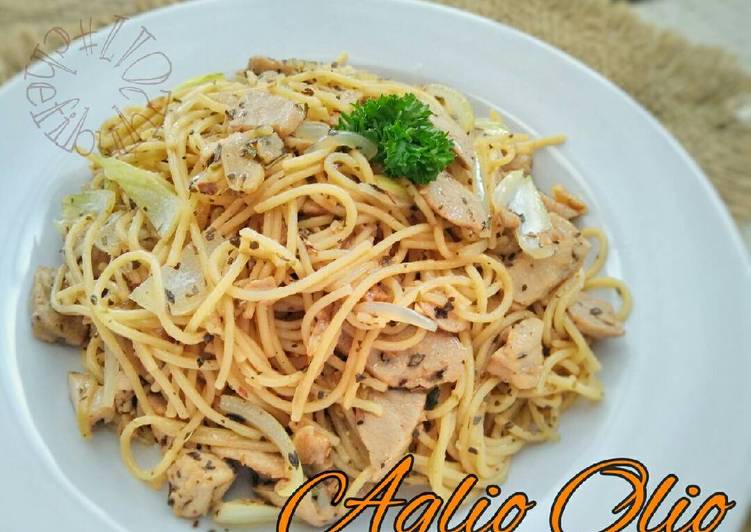 gambar untuk resep makanan Aglio Olio (ikan tuna segar)