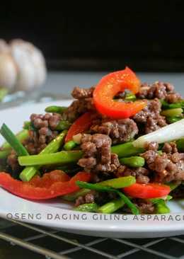 Oseng Daging Giling Asparagus