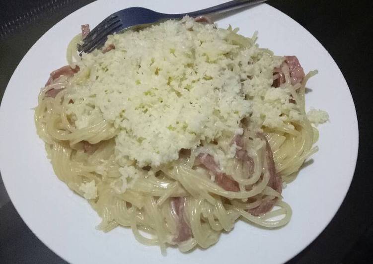 Resep Spaghetti Carbonara @la BundaBunga Kiriman dari Bunga Ellias