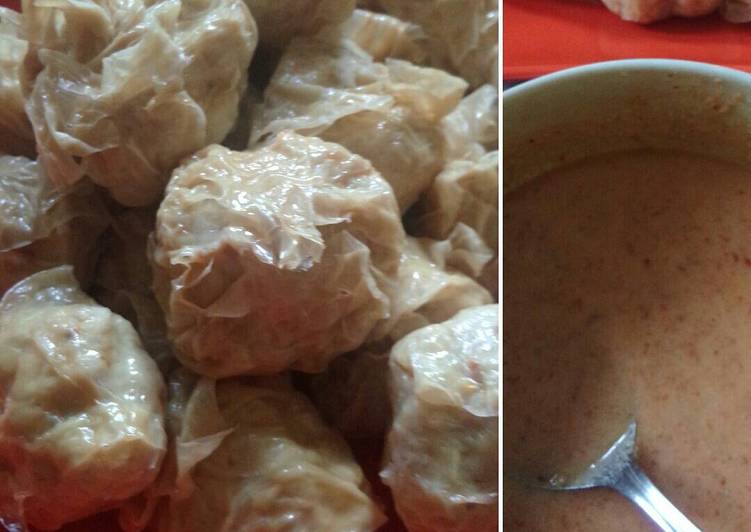 bahan dan cara membuat Chicken dumpling ala2 #keto