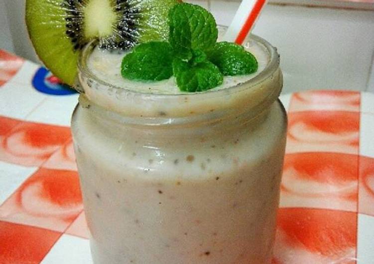 Resep Smoothie banana kiwi?? By Susan Mellyani