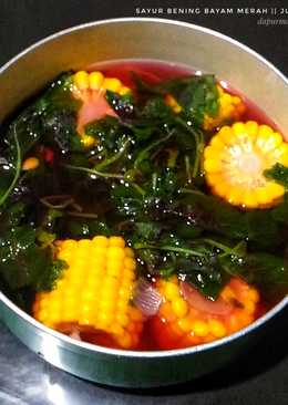 Sayur bening bayam merah