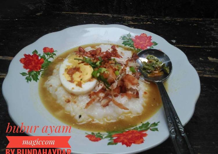 resep masakan Bubur ayam magic com