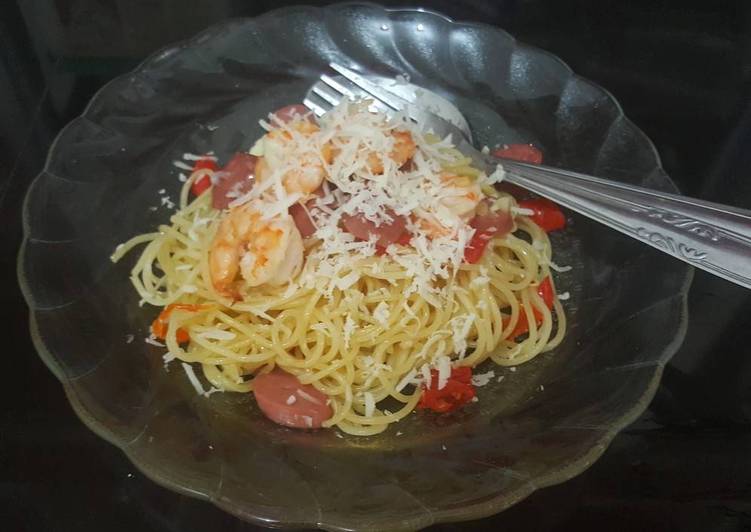 Resep Spaghetti Aglio Olio Kiriman dari Shinta Mayasari