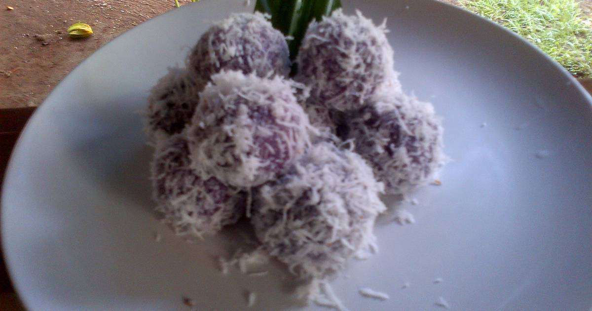Resep klepon ubi ungu Resep klepon ubi ungu