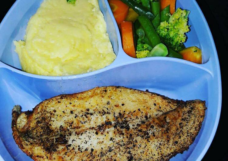 resep makanan Mashed Potato with Ikan Dori