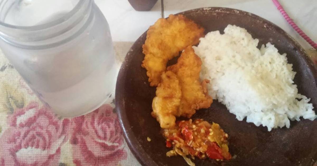 Resep Ayam Goreng tepung  sambel bawang ala Mira Sumadi