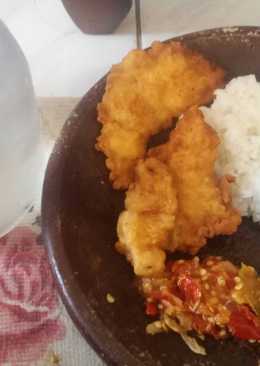 Ayam Goreng tepung  sambel bawang