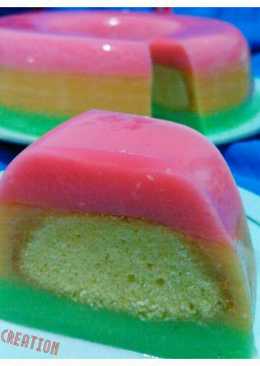 Hidden Treasure in rainbow (puding bolu)