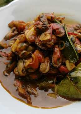 Kerang ijo kupas saus tiram