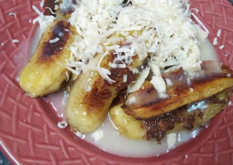 resep masakan Pisang Bakar Milo Keju Susu