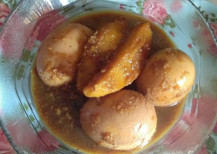 resep lengkap untuk Semur telur simple