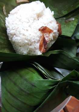 Nasi uduk bungkus daun pisangðŸ˜™#Bikinramadhanberkesan